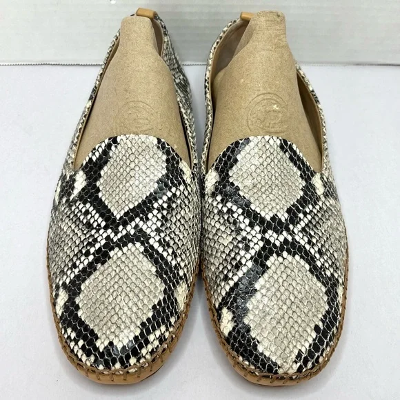 Veronica Beard Jaide Snake Print Moccasin Loafer Size 8M Slip on Flats Exotic - Picture 4 of 13